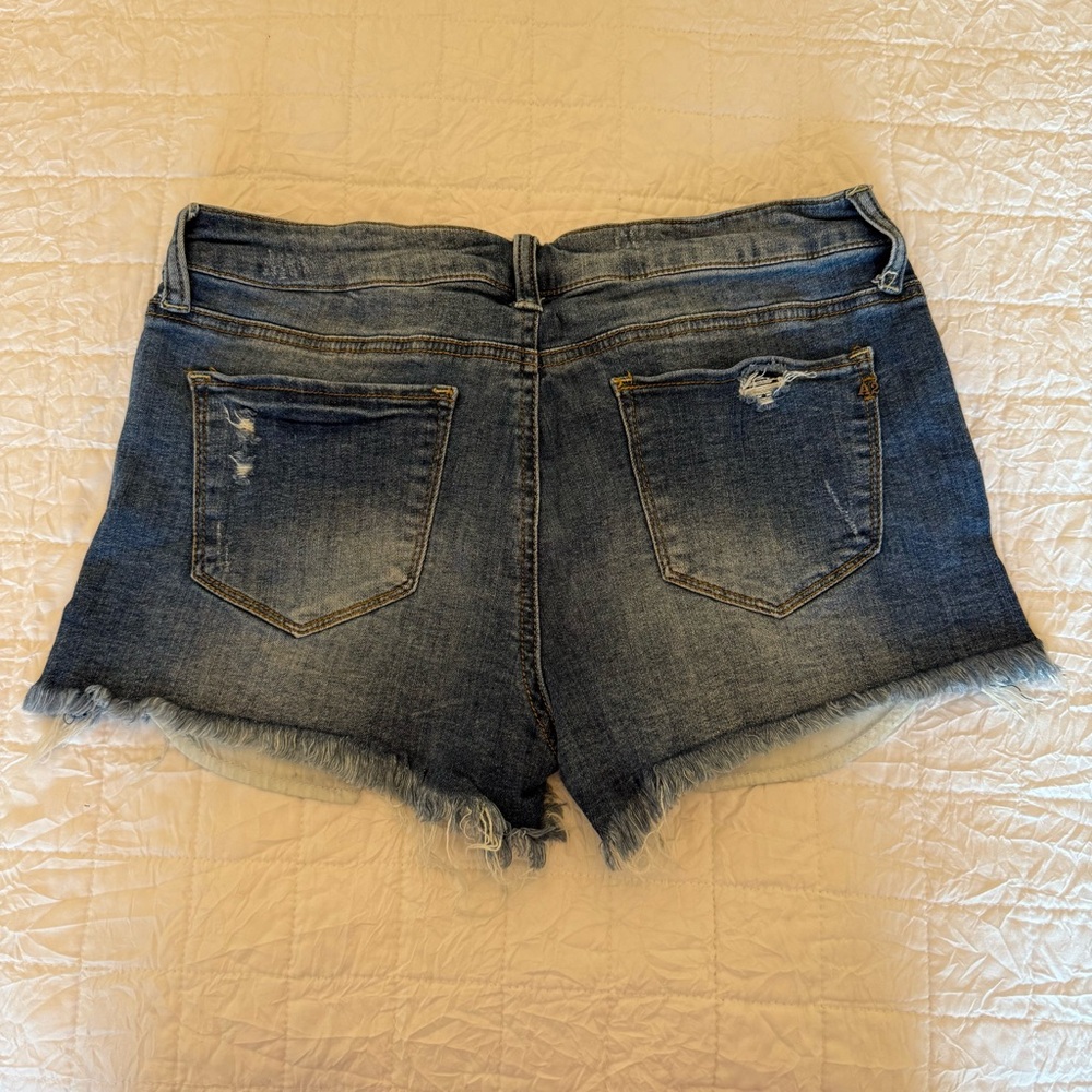 Special A Stretchy Distressed Blue Jean Shorts - Picture 3 of 3
